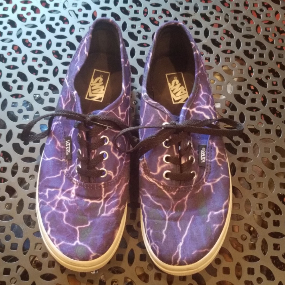 🛍5/$20🛍 Vans Girl's Purple Lightning Shoes